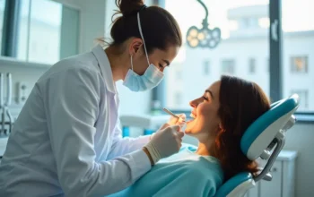 dentist performing professional cleaning to support long term gum health